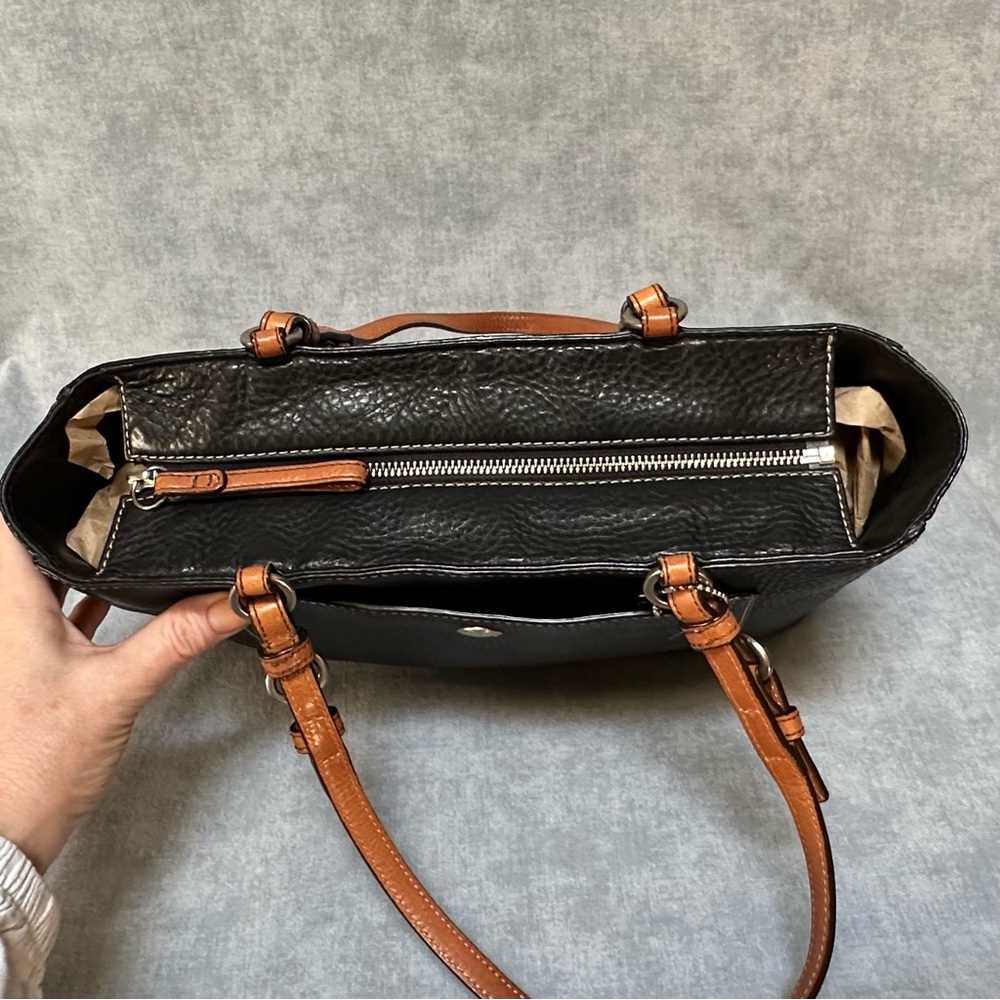 COACH Chelsea Pebbled Black Leather Tote - Picture 8 of 14